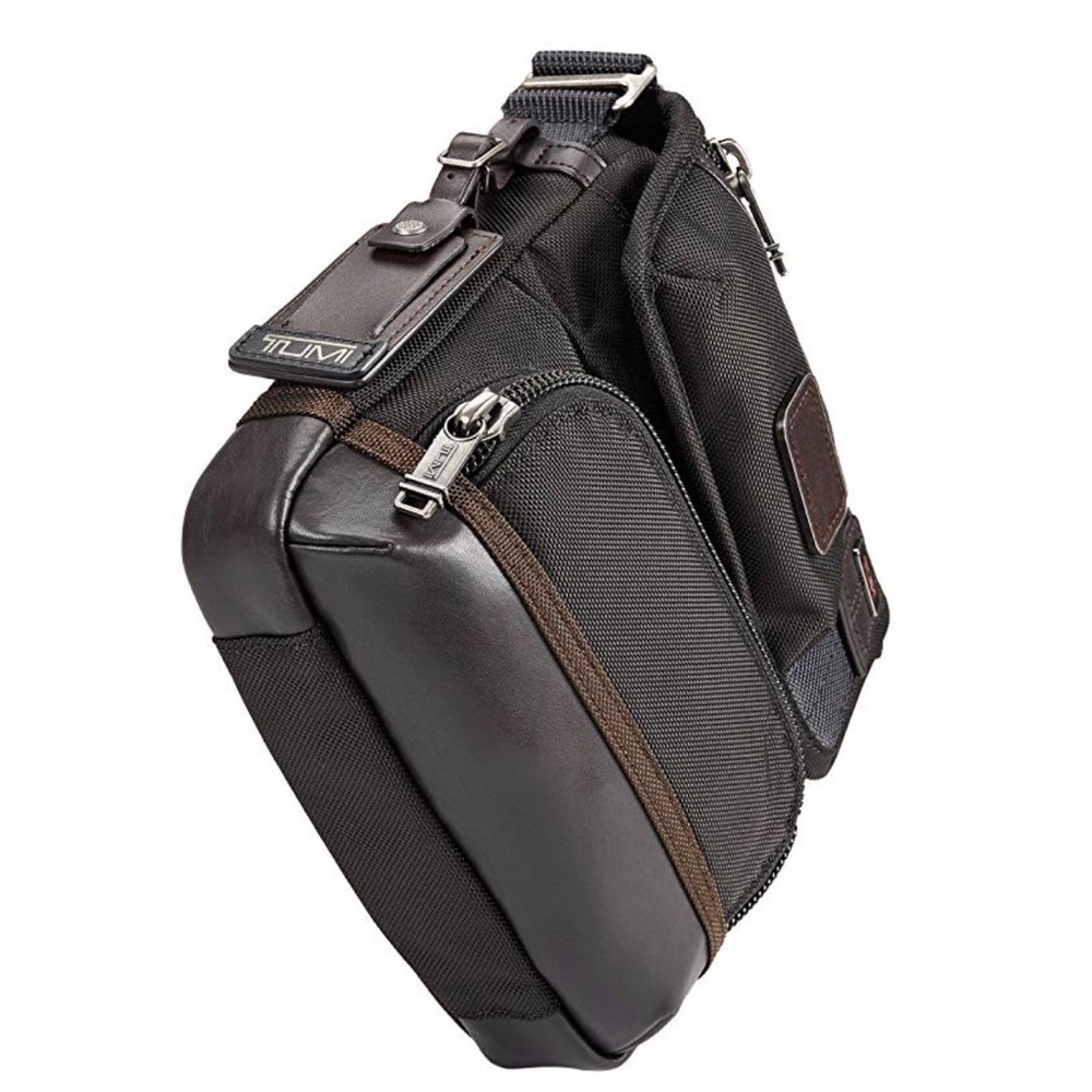 TUMI cross-body bag in hickory.